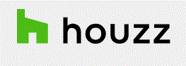 Houzz logo featuring a green house icon and the word "houzz," representing home remodeling and design services relevant to Kaplan Remodeling's expertise.
